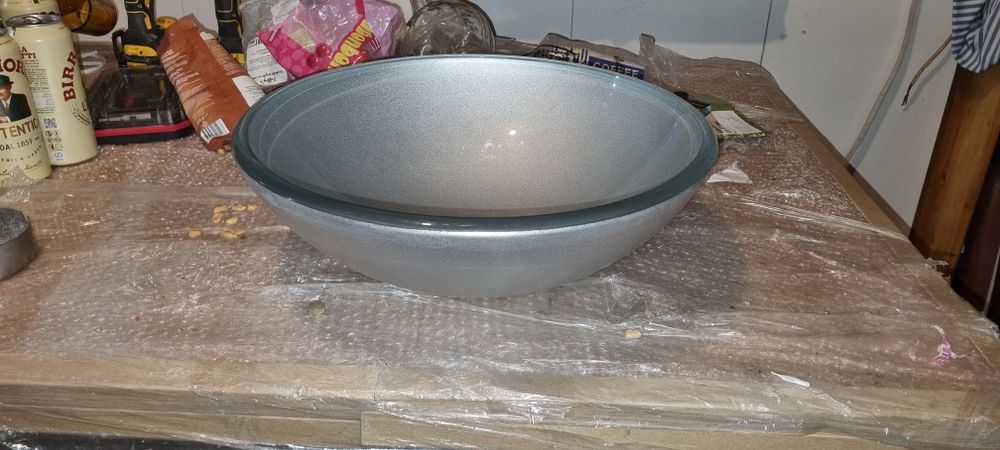 Lavoar baie sticla dubla, chiuveta baie sticla dubla