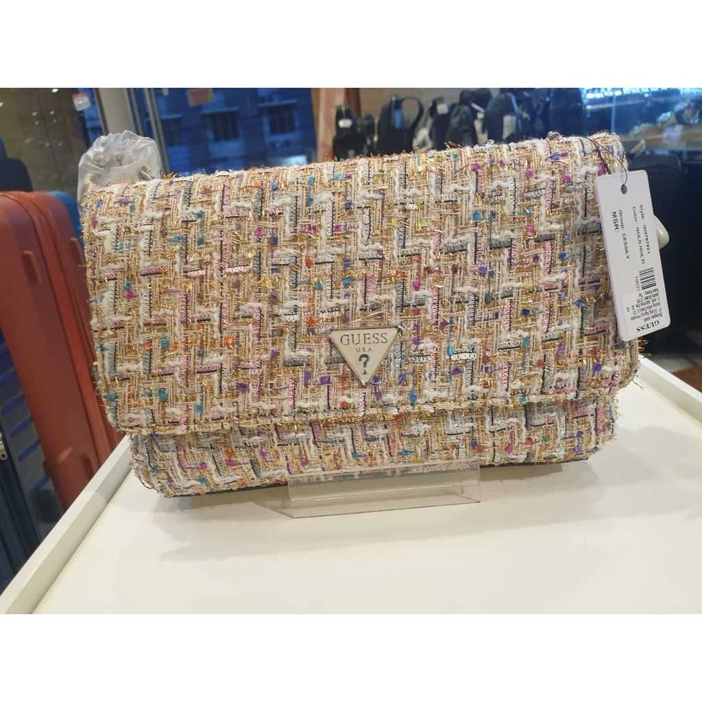 Geanta Guess Cessily multicolor Flap Over Crossbody
