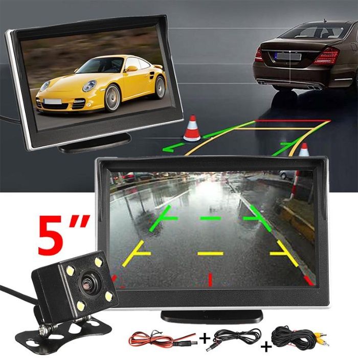 Паркинг камера за задно виждане в поставка за номер на кола автомобил