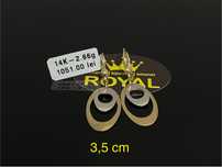 Bijuteria Royal CB : Cercei dama aur 14k 2,66gr