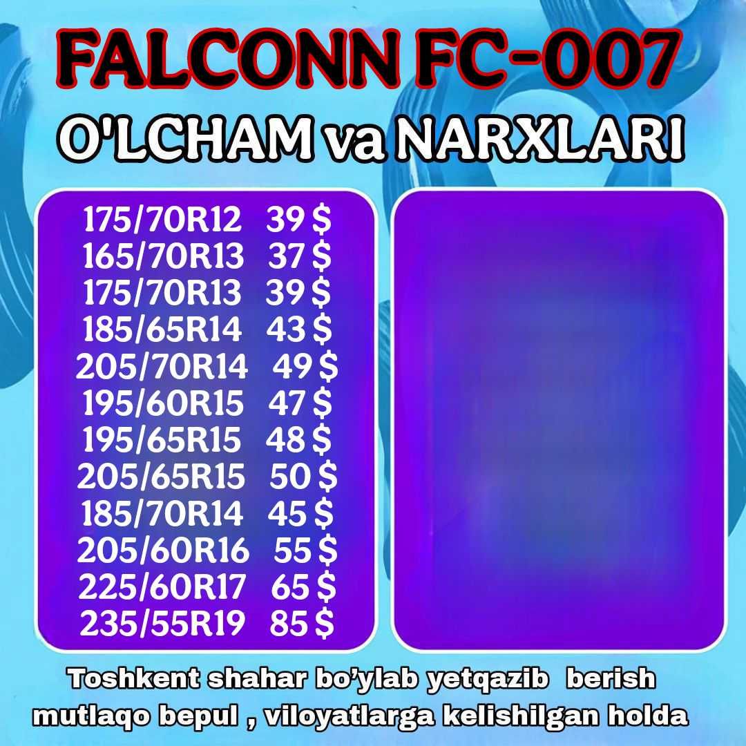 Har mavsumda ishonchli yo‘l — FALCONN PREMIUM FC-007 shinalari bilan!