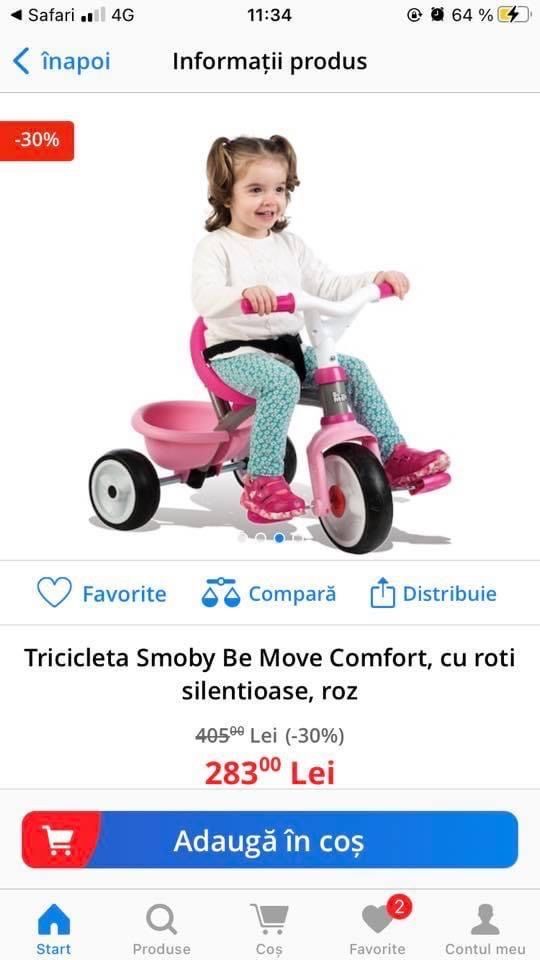 Tricicleta pentru fetite