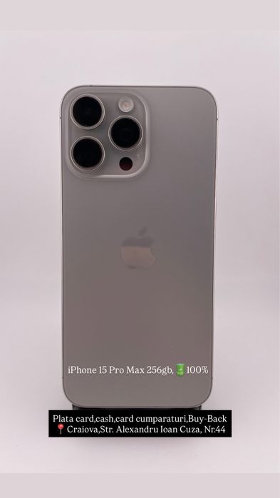 G Store Mobile: iPhone 15 Pro Max 256gb,100%