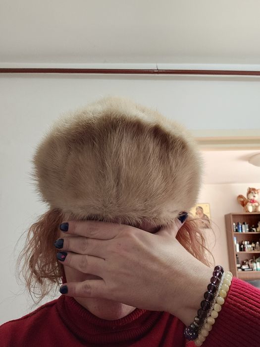 Căciulă blana naturala jder auriu