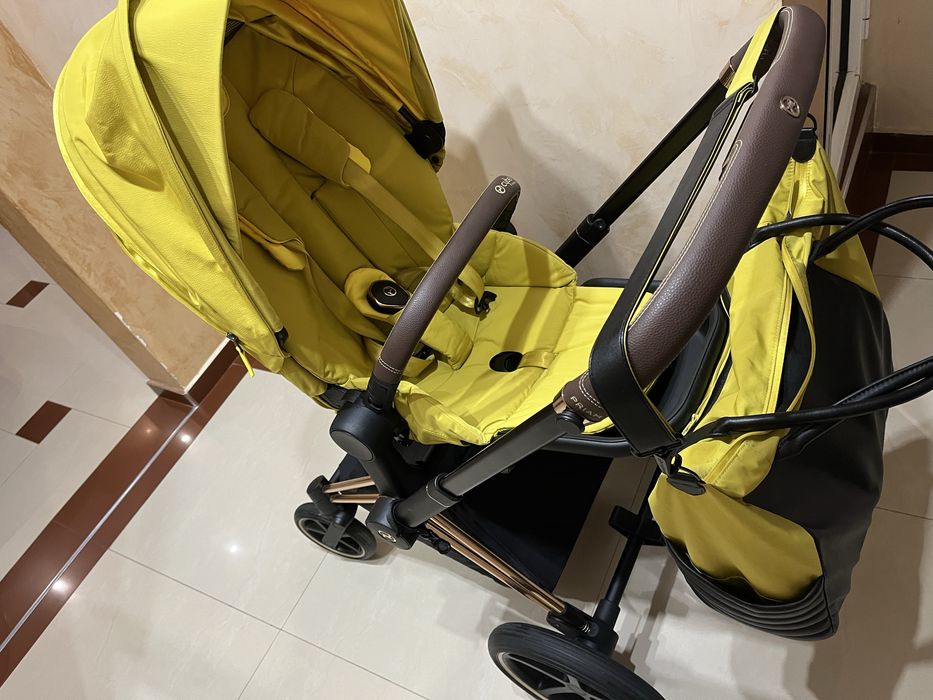 Като нова Cybex priam 4 yellow /rose gold/