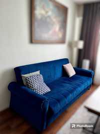 Масивен триместен клик-клак диван с опция сън и място за съхранение