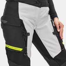 Мъжки текстилен мото панталон SHIMA DUNE WP White/Fluo