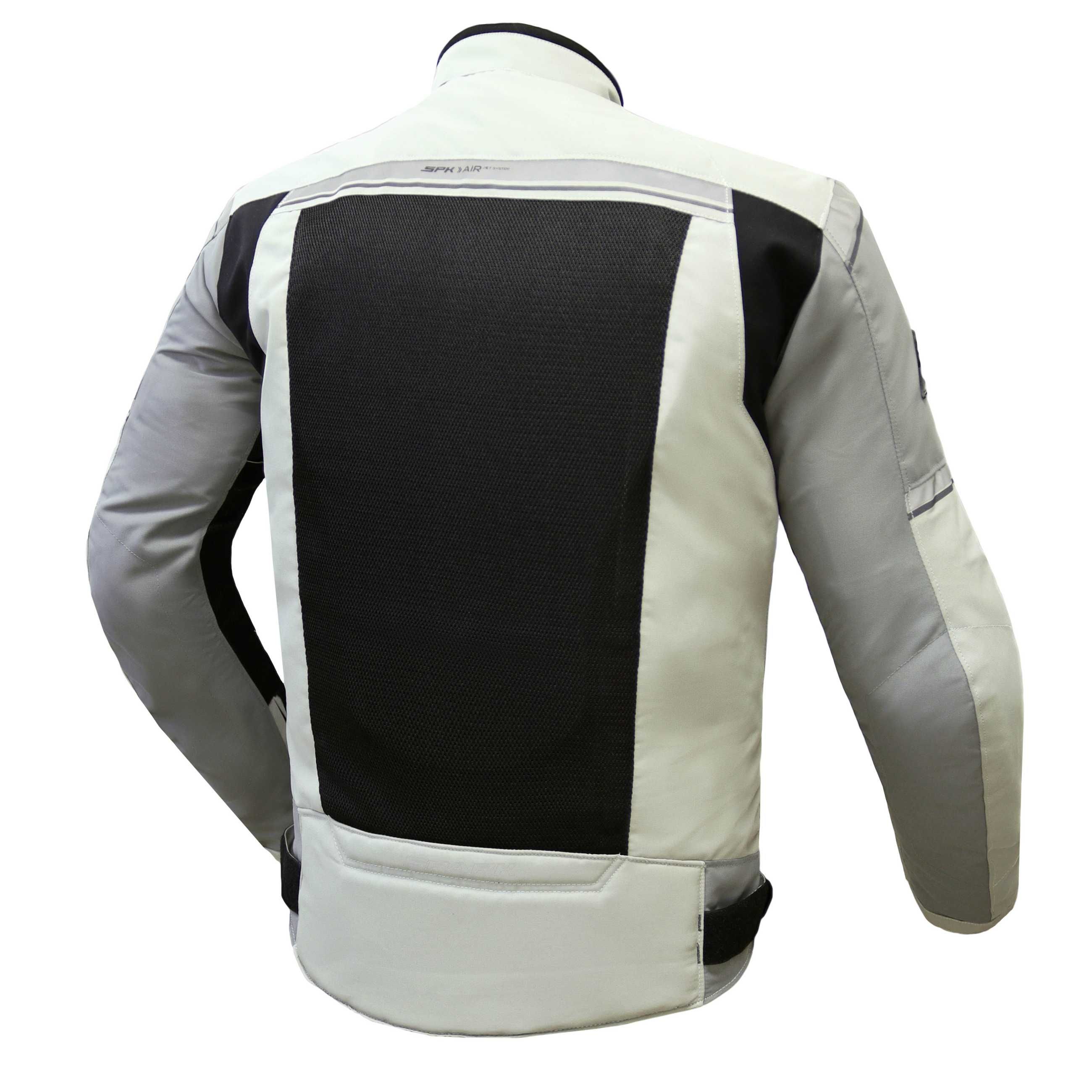 Geaca moto NOUA textil Spark Breez gri cu mesada de ploaie detasabila