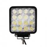Proiector LED auto offroad 48W 12V-24V 3520 lumenI patrat / rotund