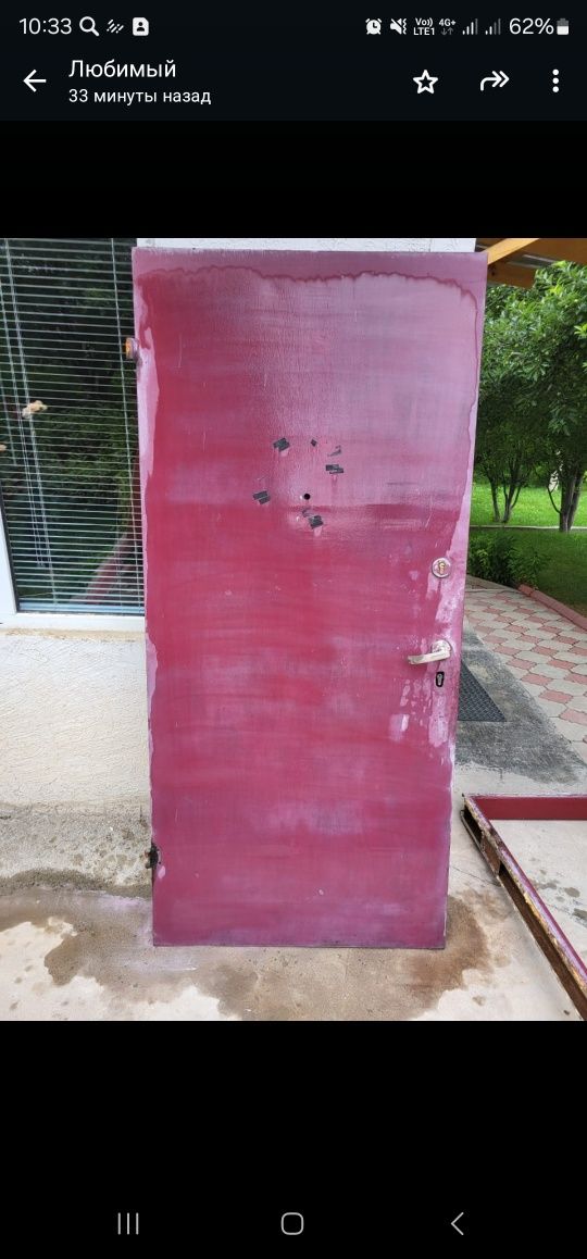 Продам входную металлическую дверь. Железо. 2 замка рабочих.