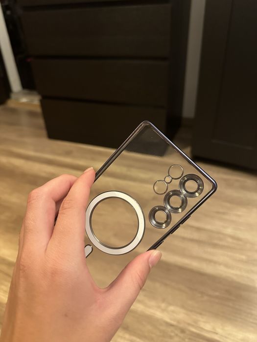 Husa Samsung S25ultra albastru inchis transparenta