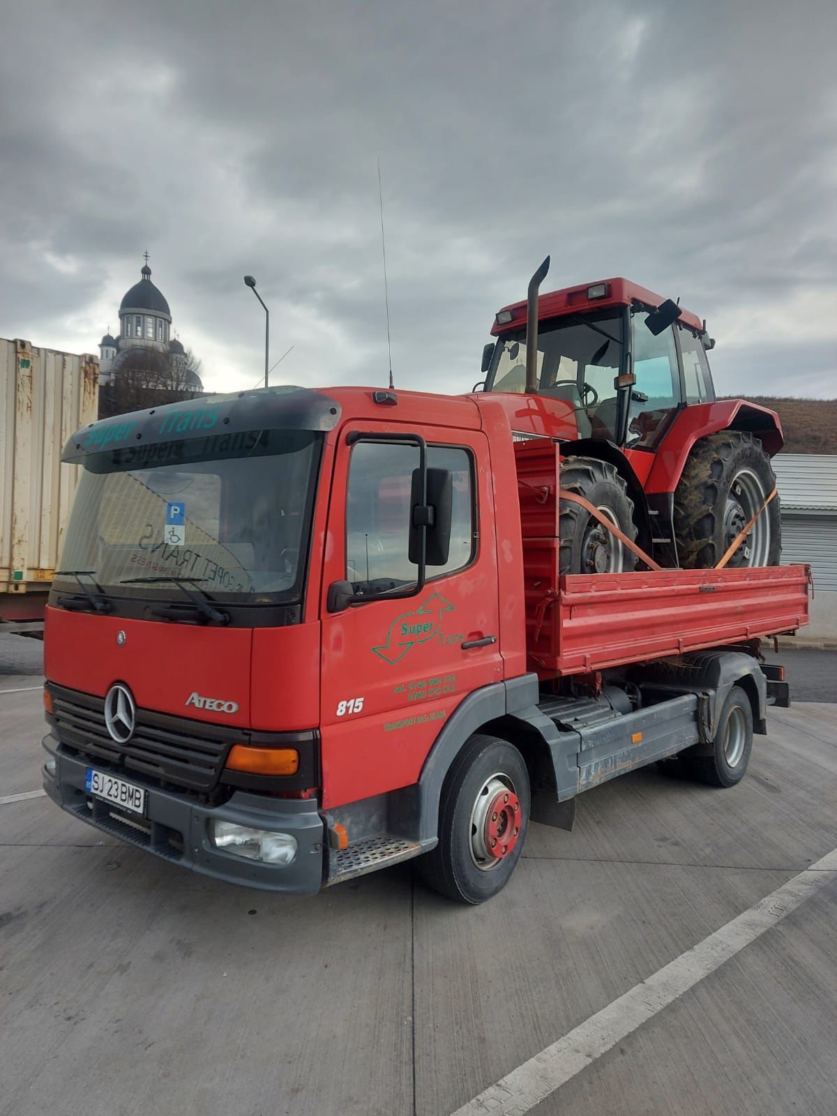 Transport basculabil 7.5t(4mc) / 18t basculabil + macara