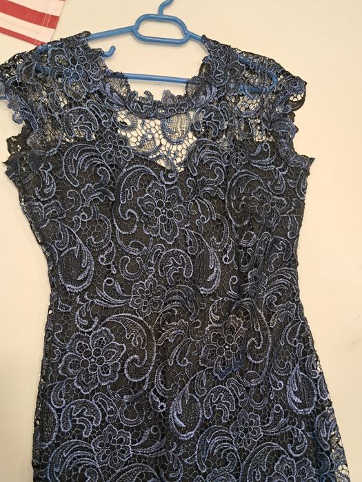 Rochie din dantela albastru