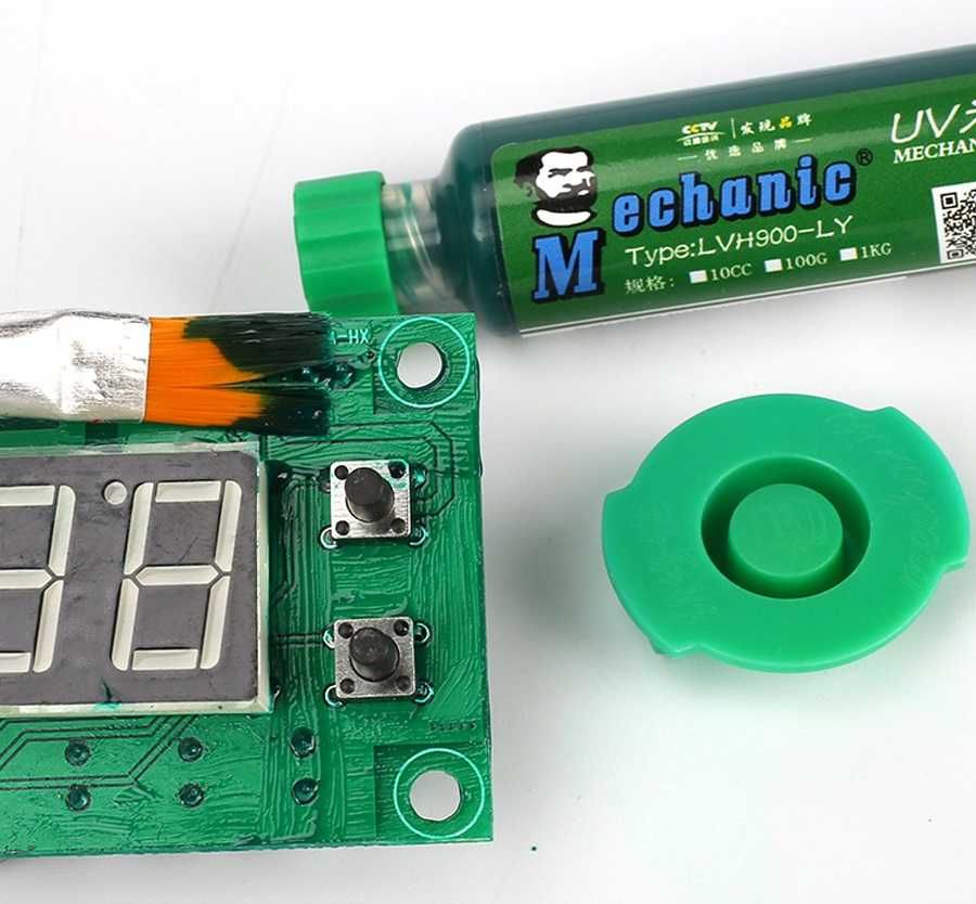 Lipire UV masca BGA PCB reparatii trasee placi de baza