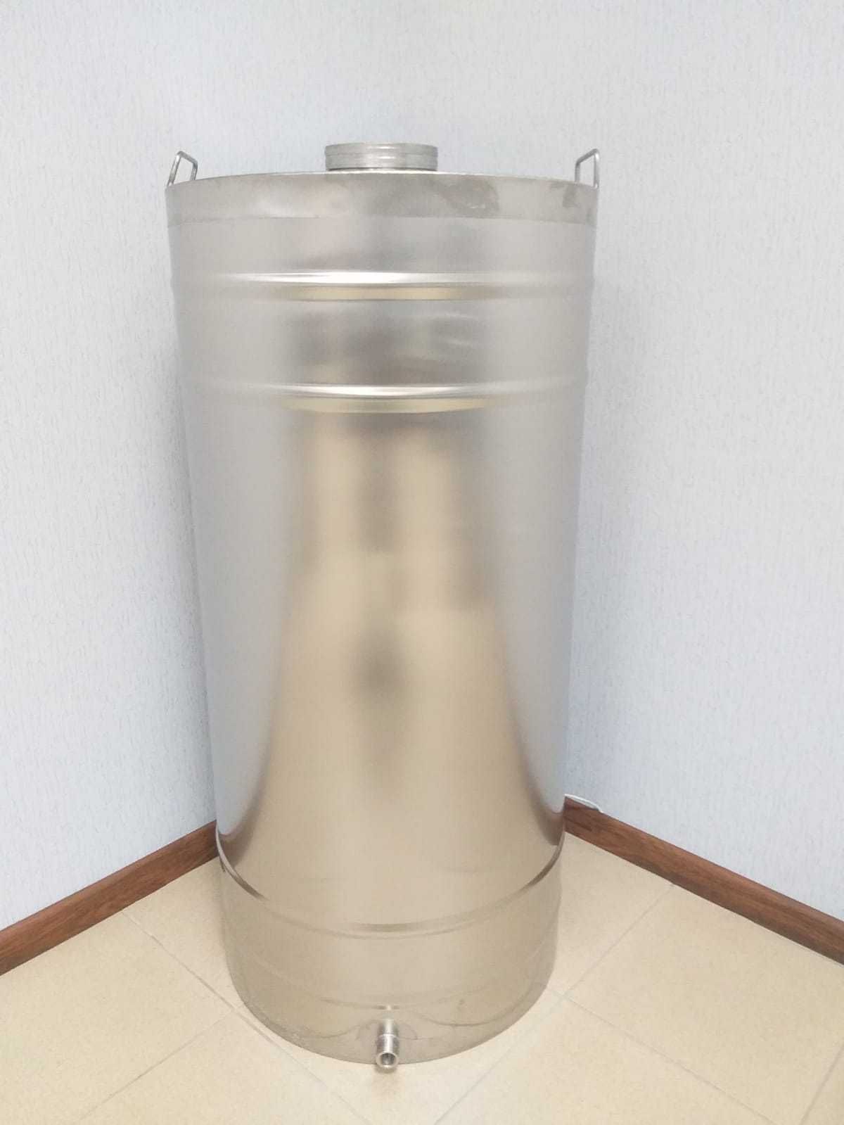 Butoi din INOX 300 L cu capac cu filet si garnitura, cadou robinet