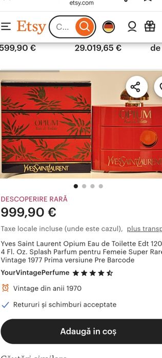 Parfum foarte rar Opium Yves Saint Laurent