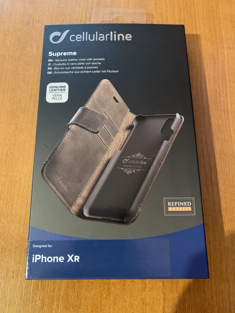 Husa piele veritabila Cellularline Iphone XR, noua