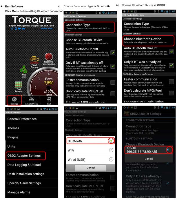 OBD2 elm327 Car scaner diagnoza tester Auto Torque Android Iphone