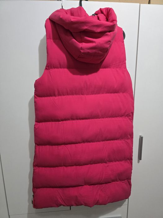 Дълъг елек грейка в цикламено