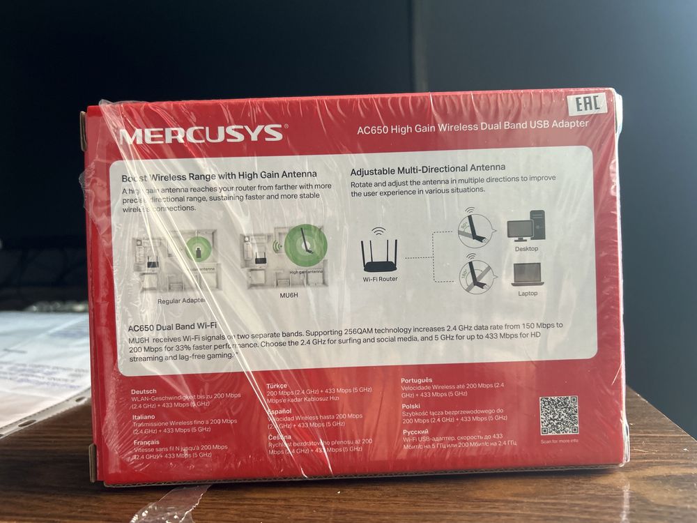 Wifi адаптер Mercusys новый