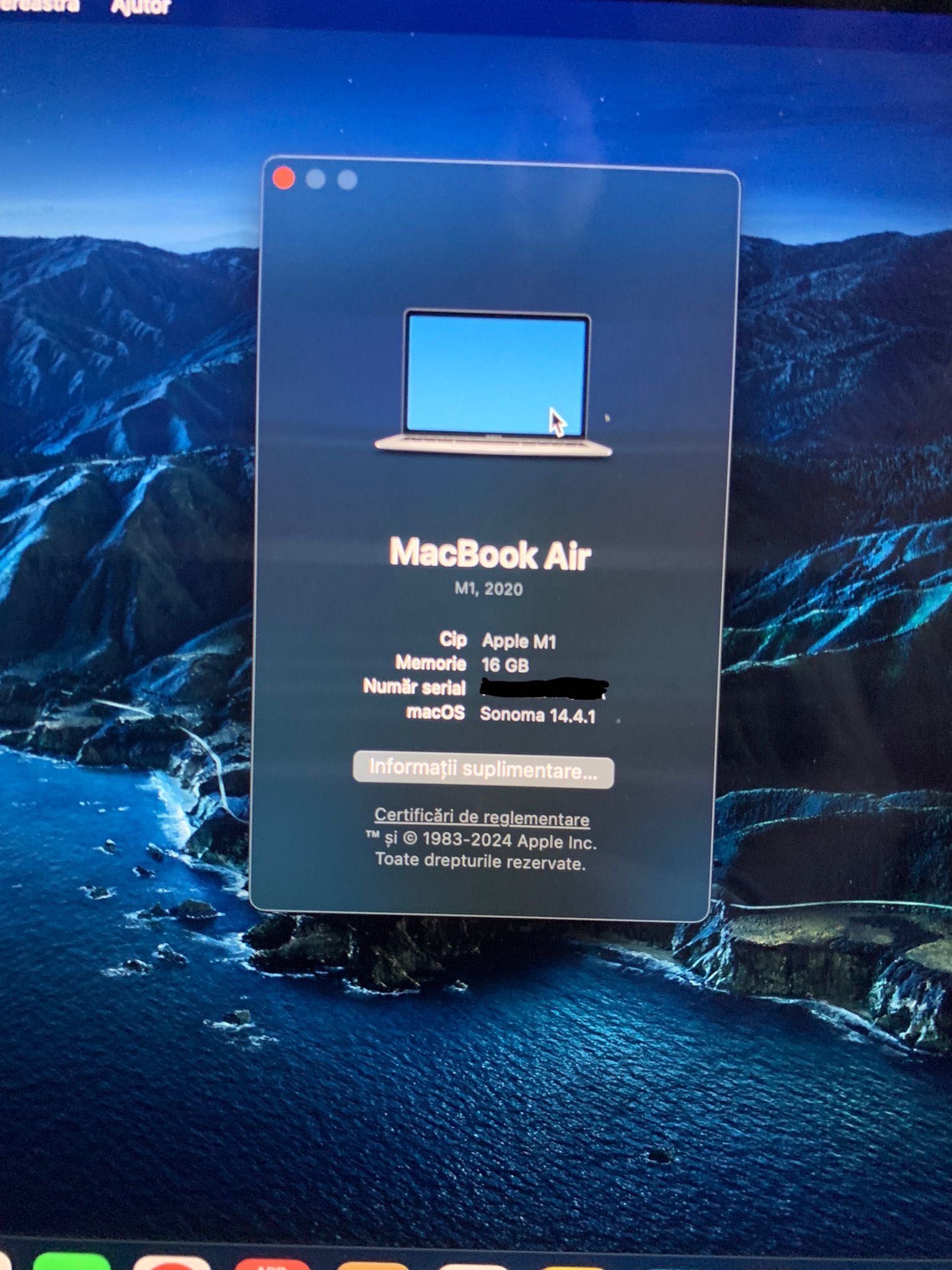 Apple macbook M1 16GB/512 GB SSD