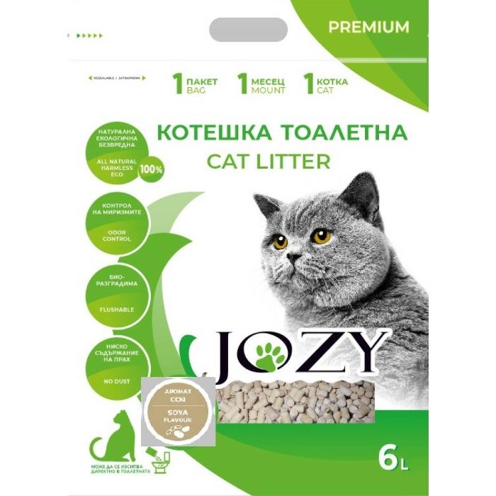 НОВО!!! JOZY Rainbow Еко котешка тоалетна тофу от Соя и бамбук