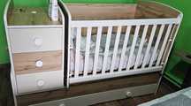 Бебешко легло 3в1 Dizain Baby Ниа и матраче Бамбук кокос comfort line