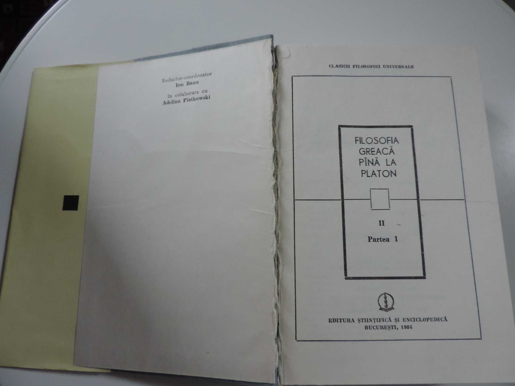 Filosofie Greacă până la Platon, Vol. II ambele părți