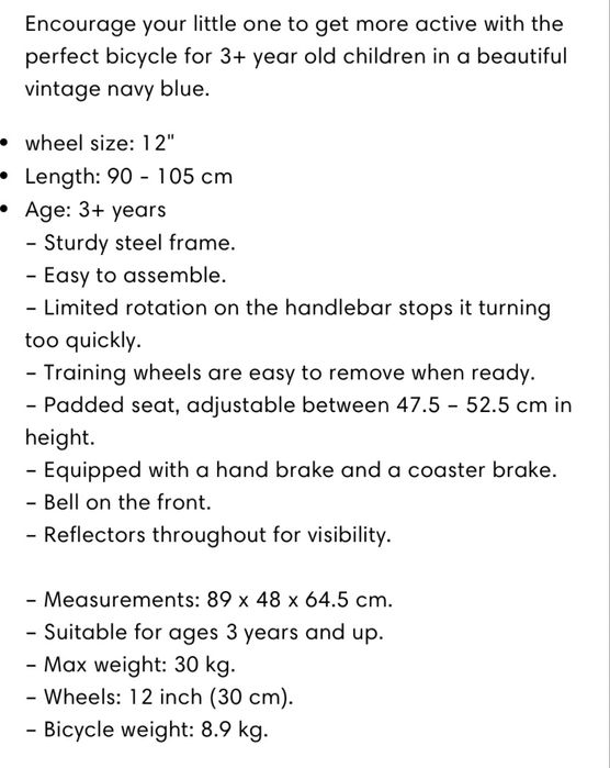 Bicicleta vintage -STOY- 3+ ani