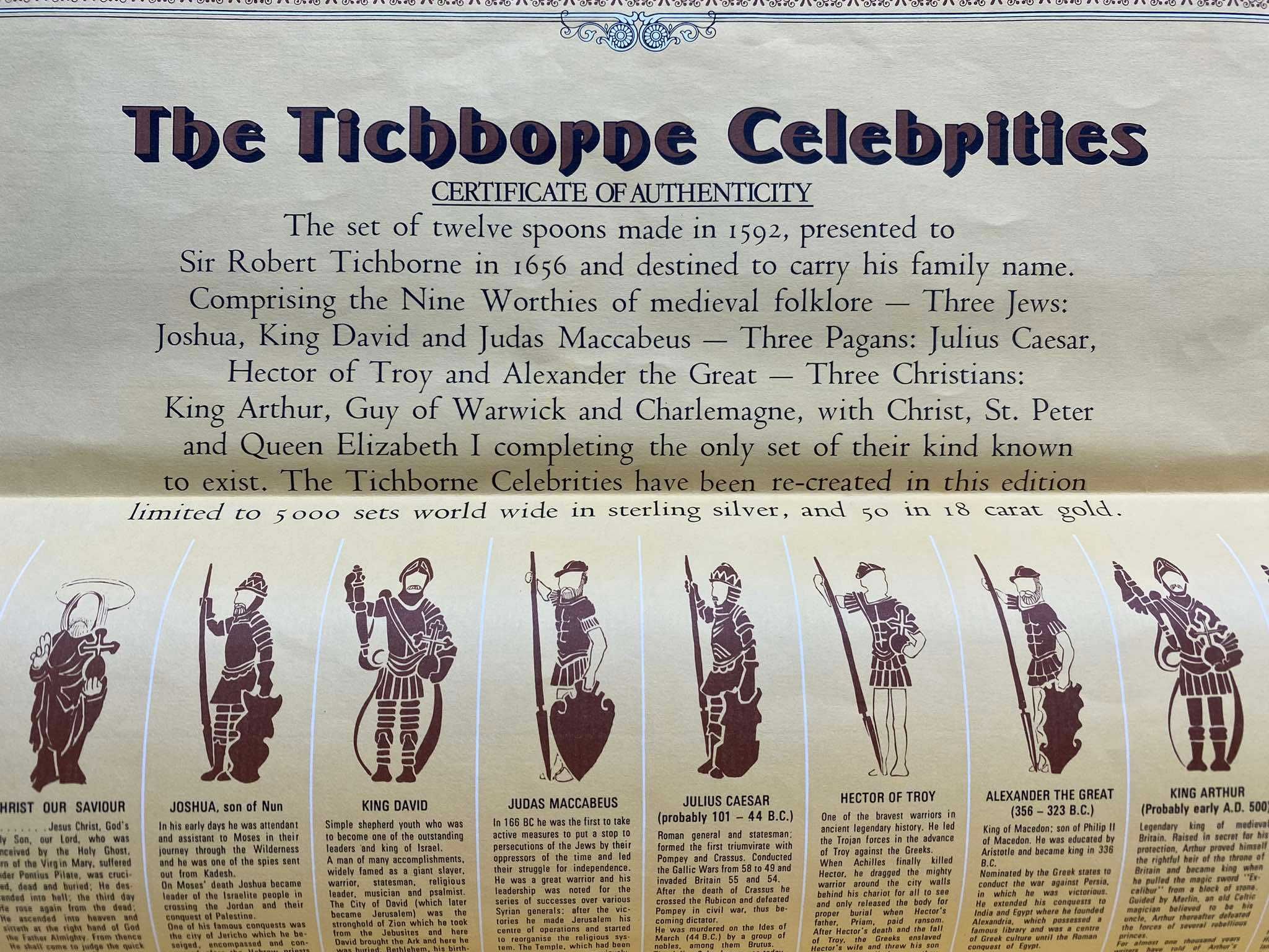Сребърни лъжици с позлата The Tichborne Spooms от 20-ти век