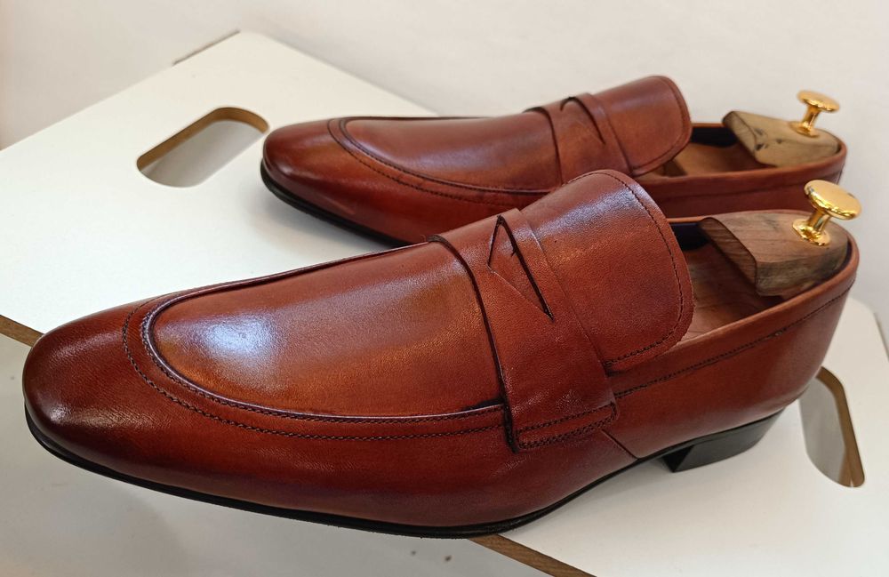 Pantofi loafer 42 42.5 premium Ted Baker London NOI piele naturala