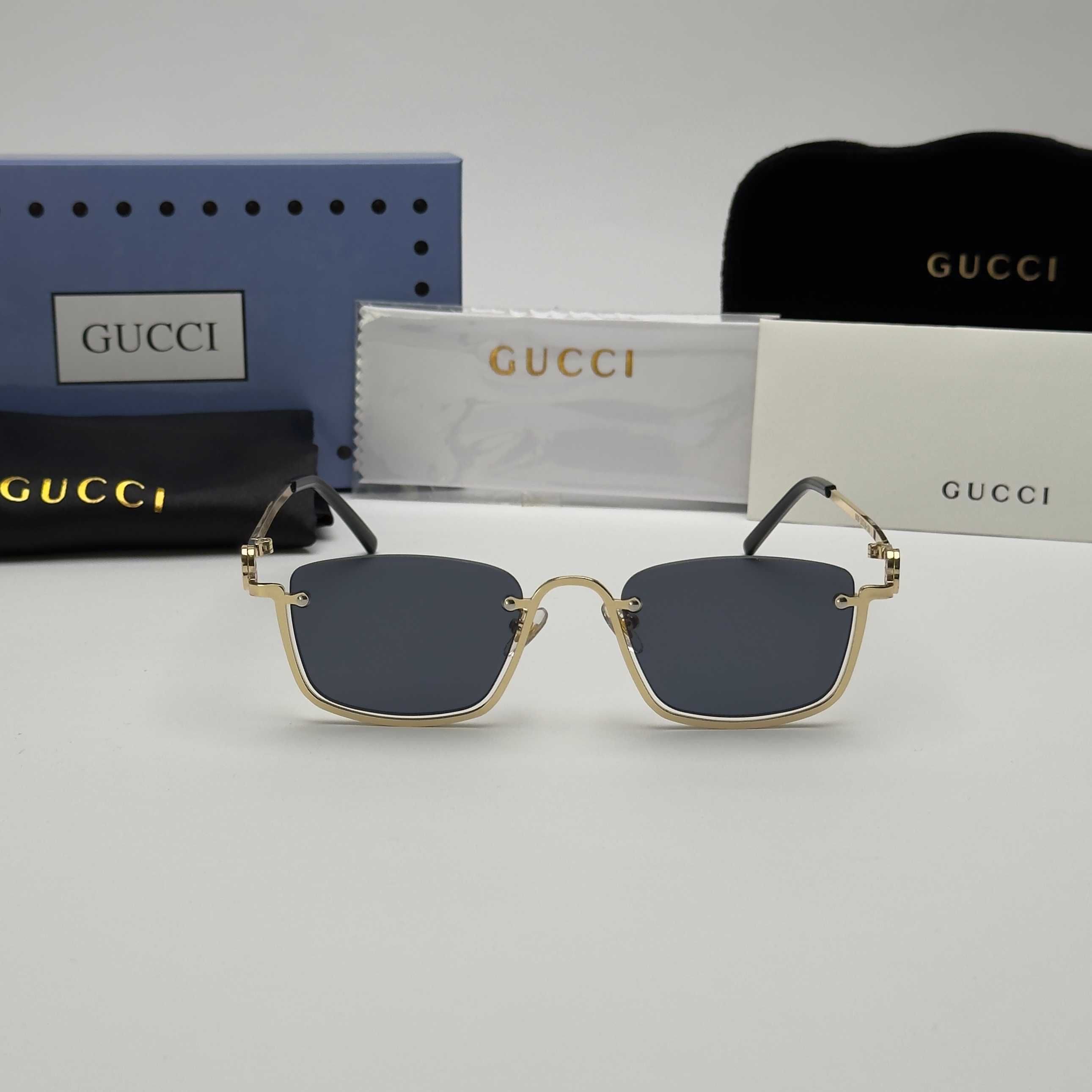 Слънчеви очила GUCCI Gold Правоъгълни Limited Edition Rimless UV400 CE