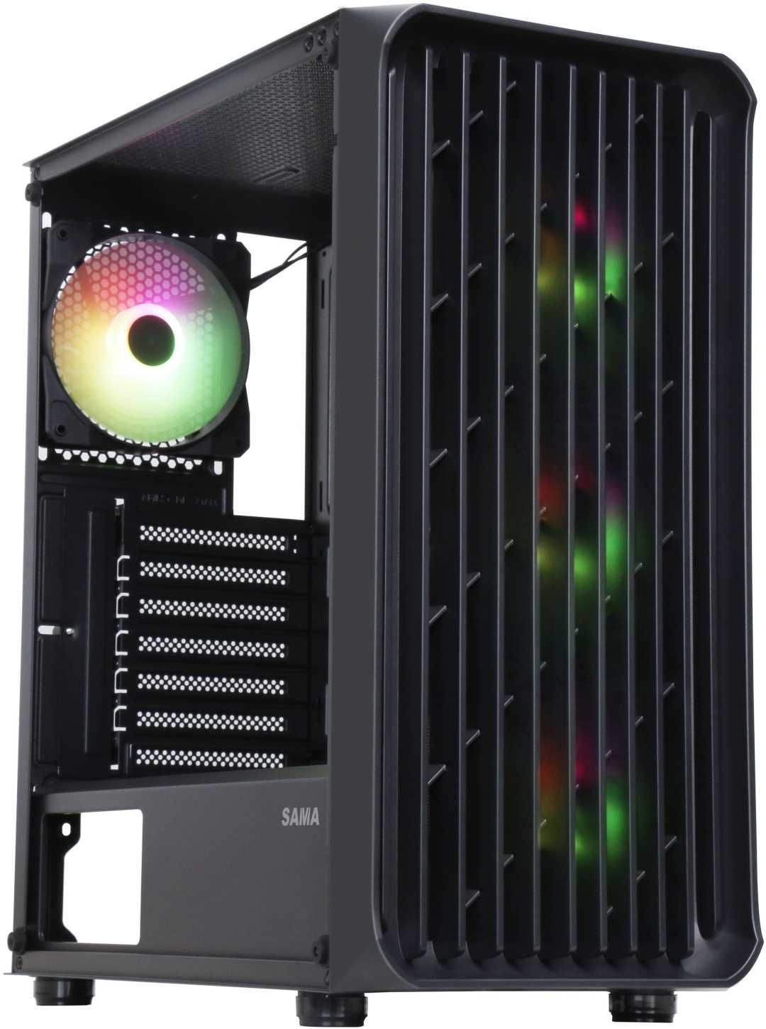 Корпус для ПК Sama 205A black (ATX/ M-ATX/ ITX/ 4 A-RGB cooler)