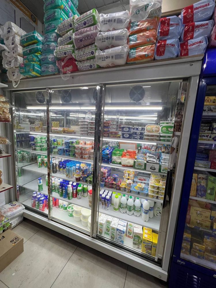 Vetrina xaladelniklar Meva uchun super Marketlar uchun
