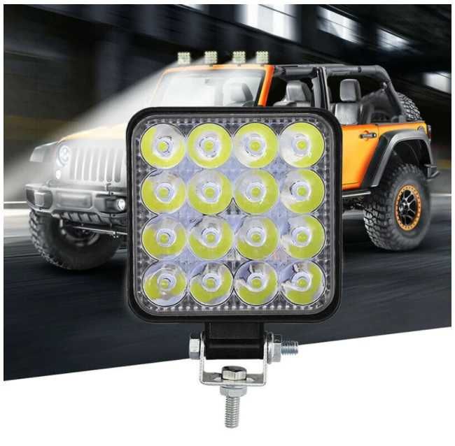LED Диоден Халоген Фар Прожектор 48W ЛЕД 12V 24V