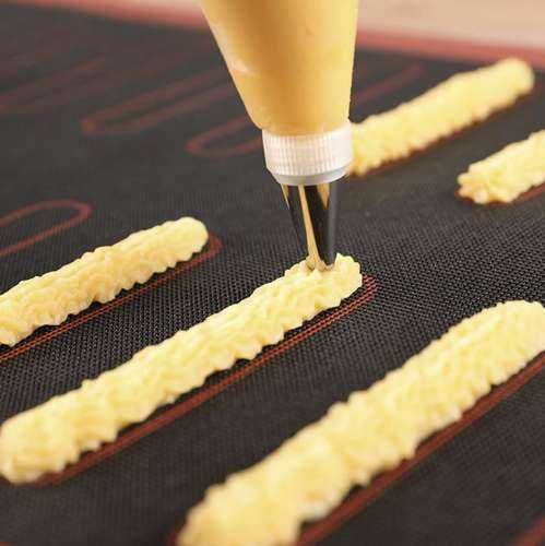 Силиконова подложка за печива като еклери, соленки, за фурна, Ruhhy