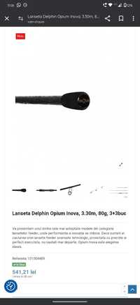 Lanseta feeder Delphin opium inova 3.30m 80g