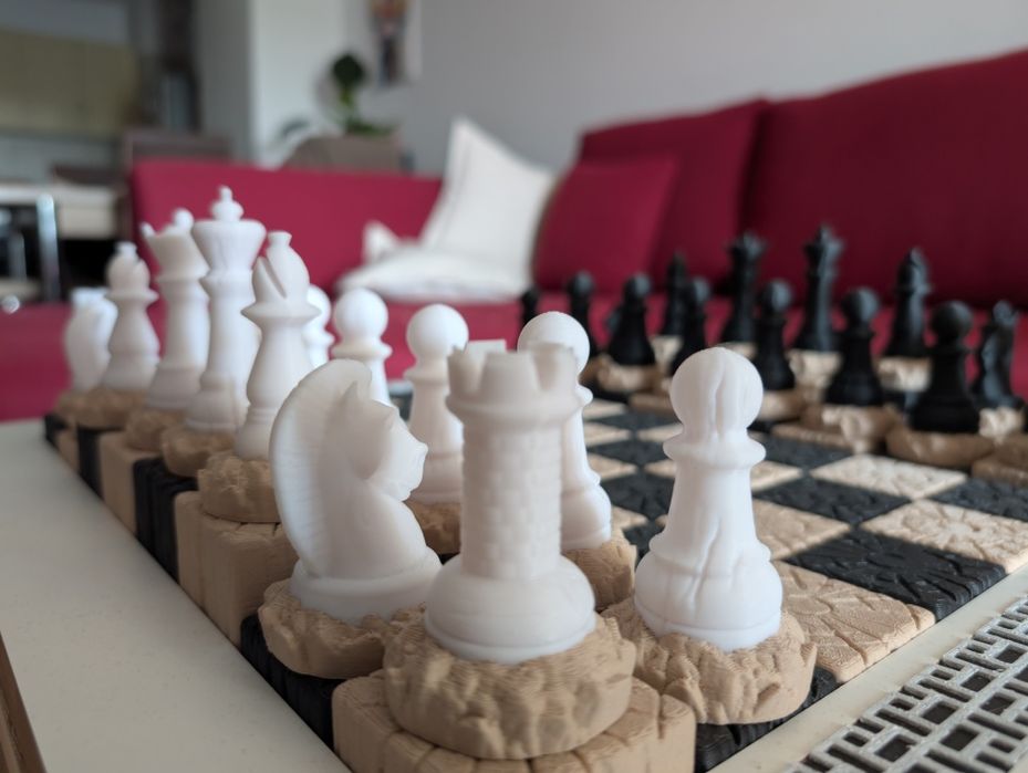 Sah deosebit | 3D printed + blat lemn MDF