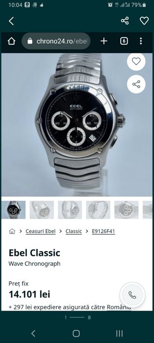 Ceas Barbatesc Chronograph Automatic EBEL Classic Wave Swiss Made