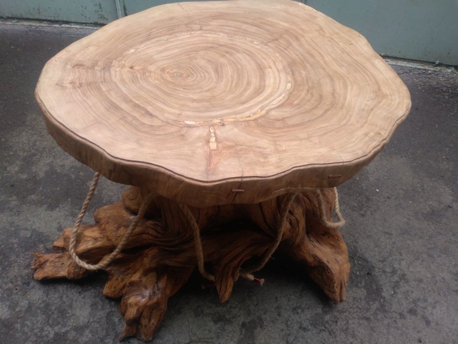 Стол 1,2х1м, дерево, ручная работа, оригинальная столешница из спилов