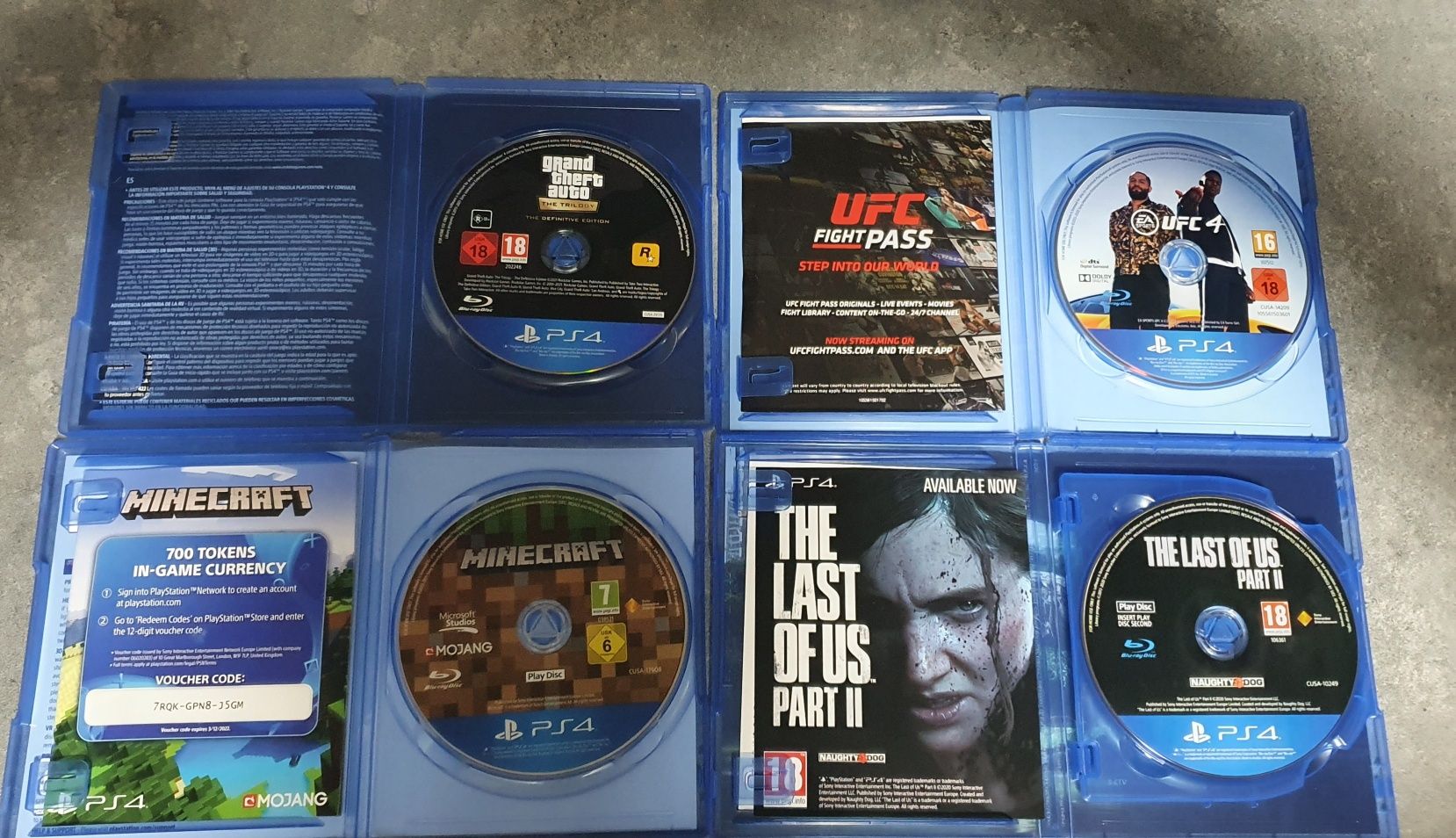 Ufc 4/minecraft/the last of us 2 playstation 4 / PS4