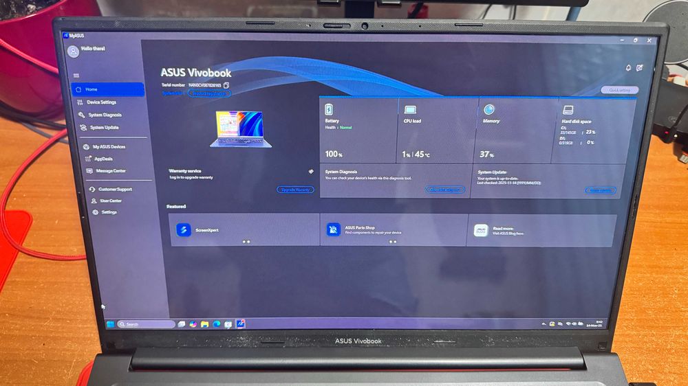 ASUS Vivobook X1503ZA, i7-12700H, 16GB, 512GB M.2 NVMe, 15.6" OLED