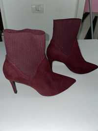 Botine Bershka grena piele intoarsa  37/38