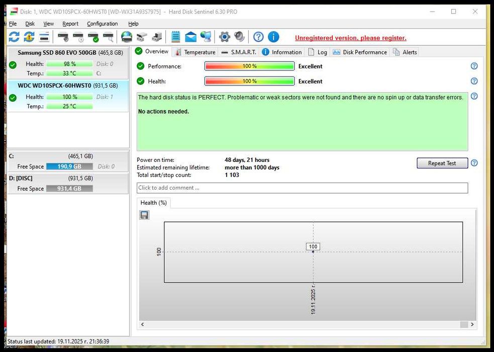 Хард диск за лаптоп WD Blue 2.5 1000GB 5400rpm SATA3,16MB