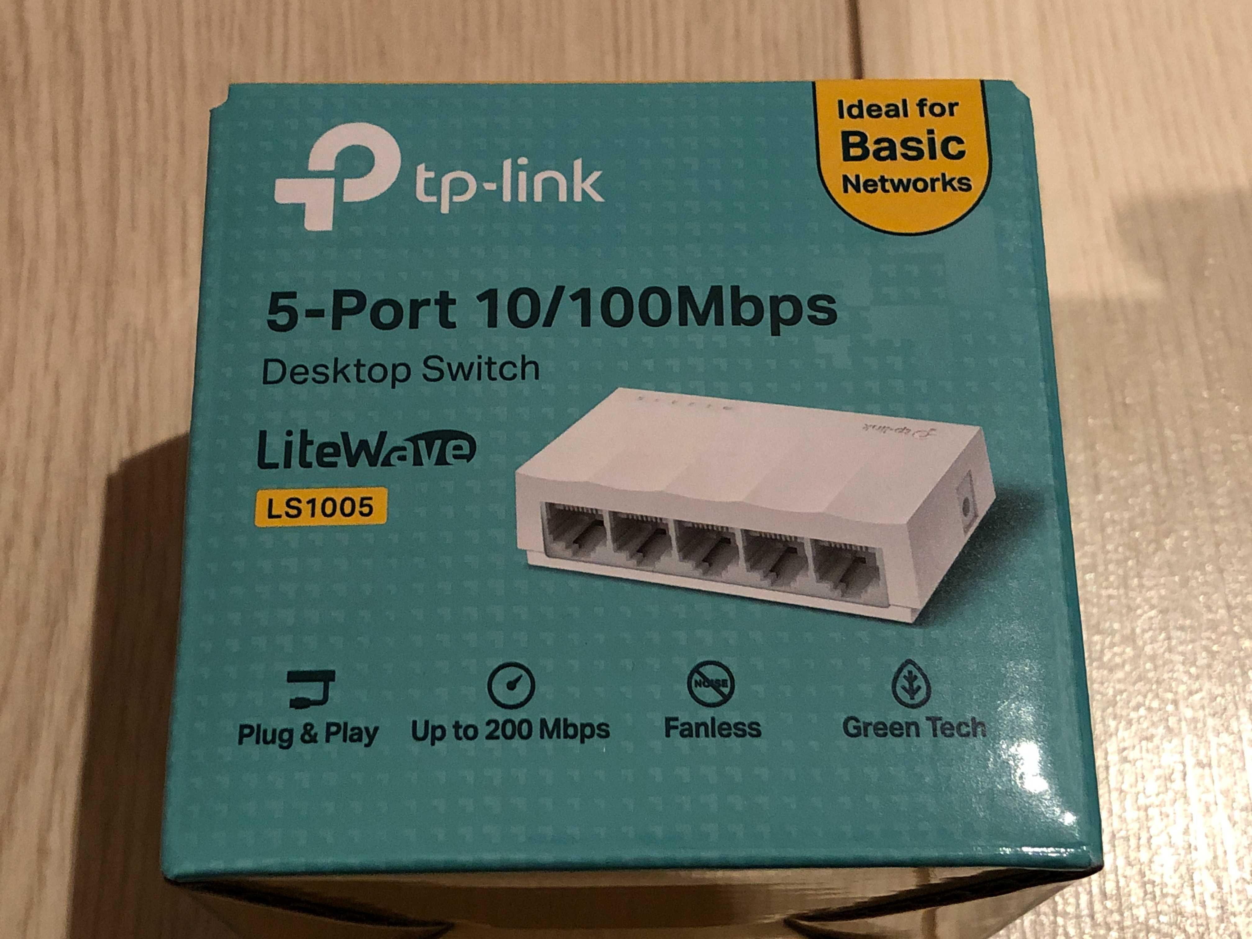 2 броя Суич TP-Link LS1005, 100Mbps, 5x 10/100Mbps