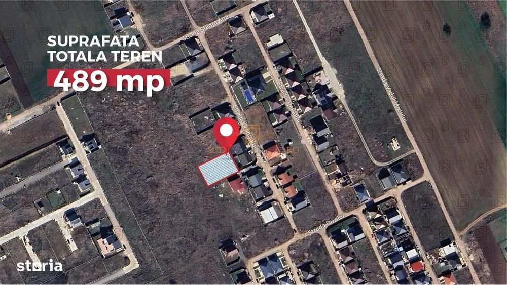 Teren intravilan excelent, suprafata 489 mp, intrare in comuna Berceni