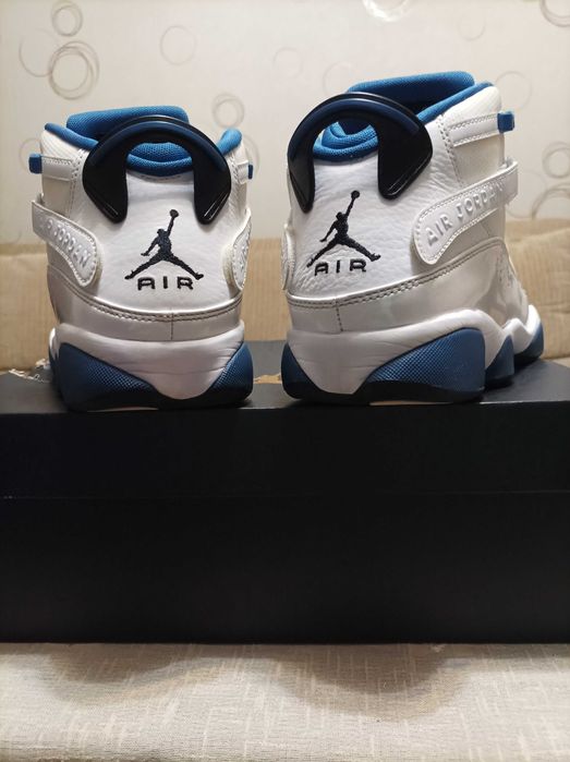 Jordan 6 rings white/marina blue