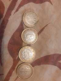 Vand 4 monede de 1 euro /1999/2002/2003/2010