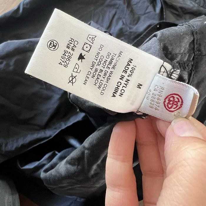 Stussy Jacket Mens Medium Black Long Coach Hooded Rain Coat