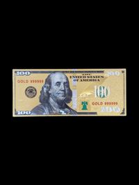 Bancnota colectie cadou decorativa 100 Dolari SUA Gold Edition